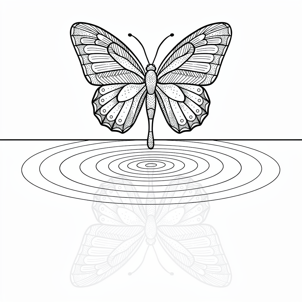Butterfly flash tattoo design