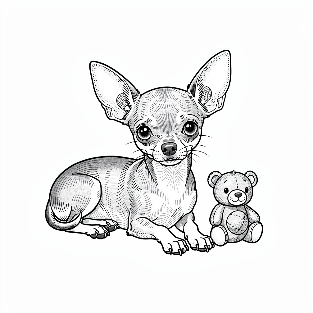 Dog portrait flash tattoo design
