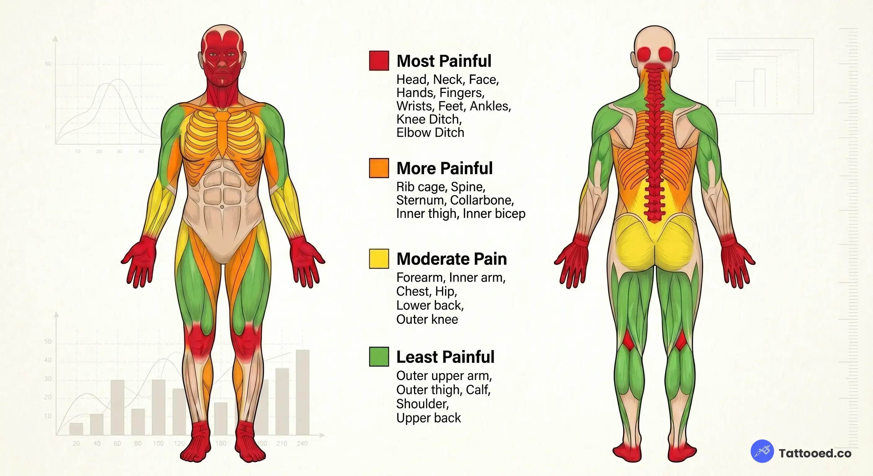 Tattoo pain chart by body part